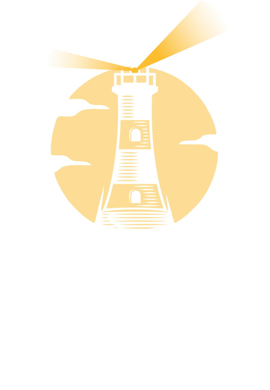 Logo escrito Farol Criativo